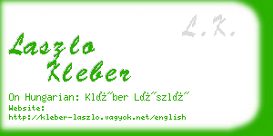 laszlo kleber business card